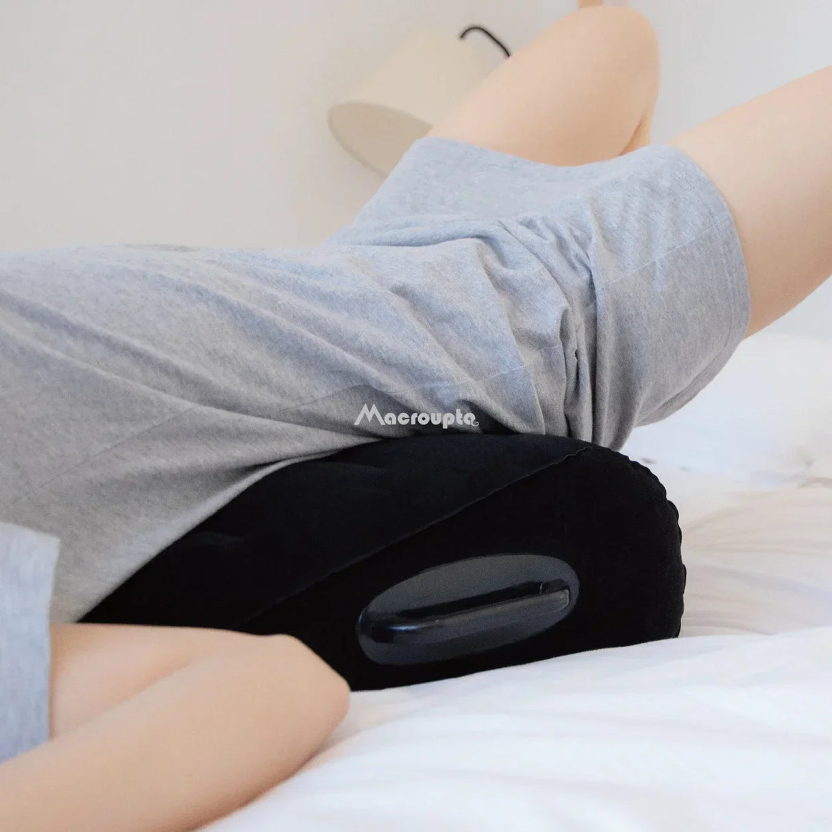 Foldable PVC Flocking Inflatable Wedge Love Pillow Triangle