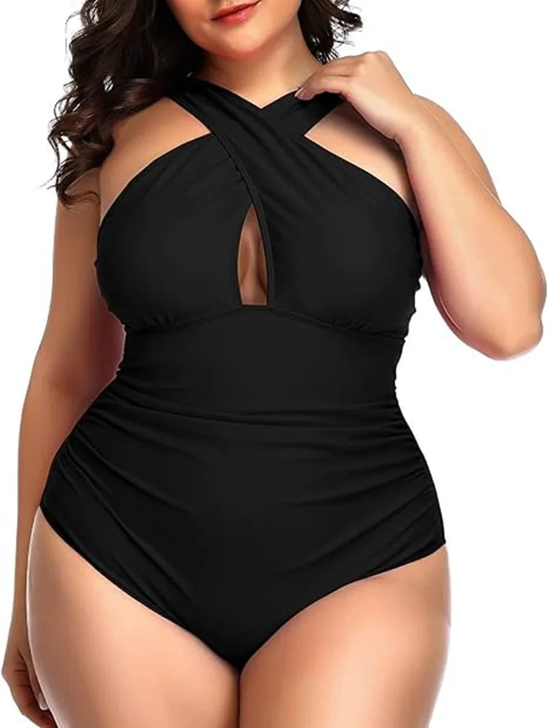 2024 Summer Women Plus Size One Piece Swimsuits