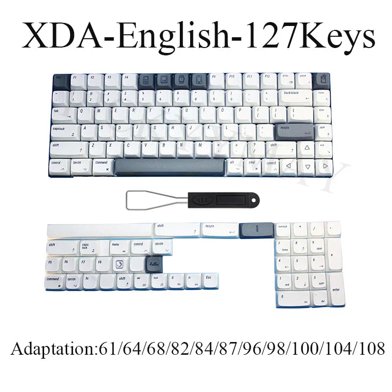 123 Keys PBT Keycap Matcha Green Replaceable DYE-SUB