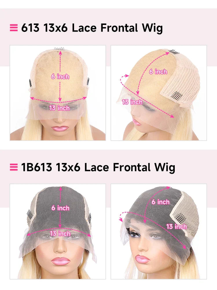 1B 613 Blonde Ombre Human Hair Wigs 613