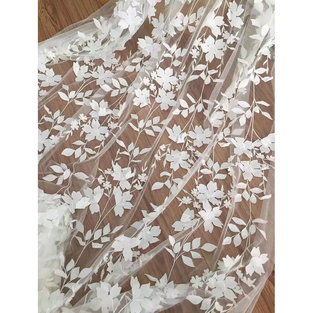 Romantic 3D Flowers Appliques Wedding Dresses 2024 Spaghetti