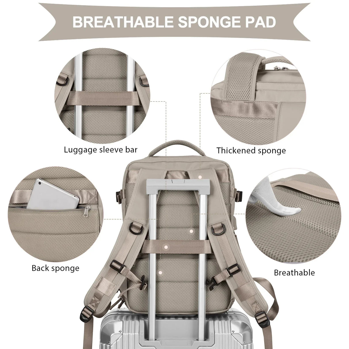 Travel Backpack for Men Women 40L Flight Approved