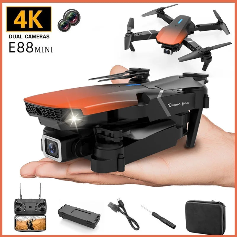 New Orange E525 E88 Pro Mini Drone 4K