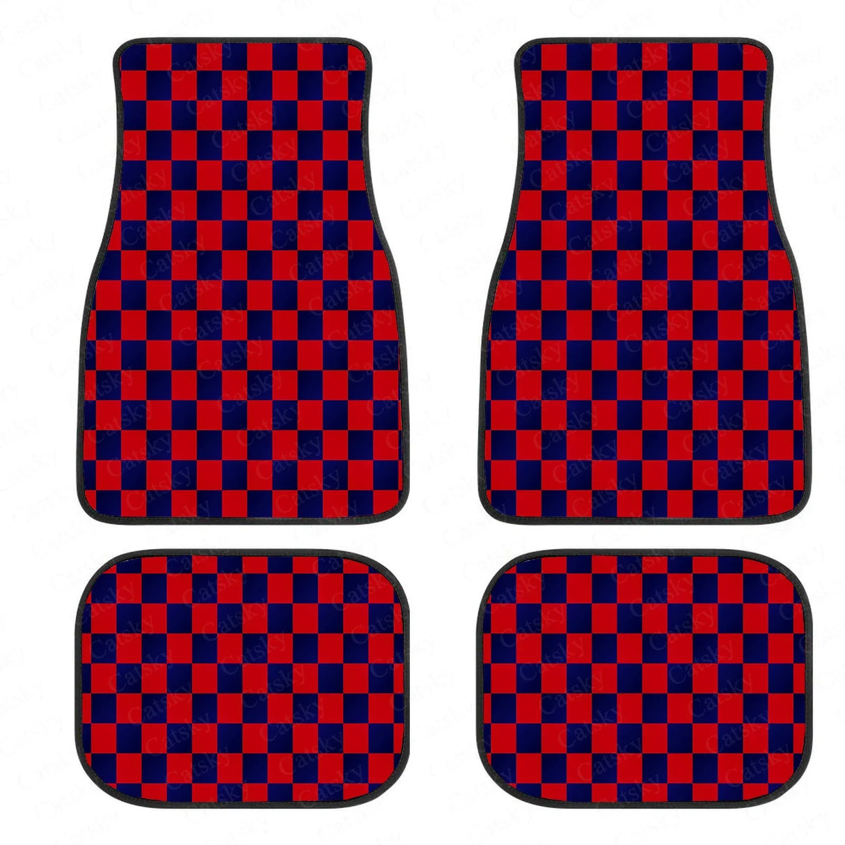 Checkerboard Car Mats Auto Parts Rubber Floor Mats