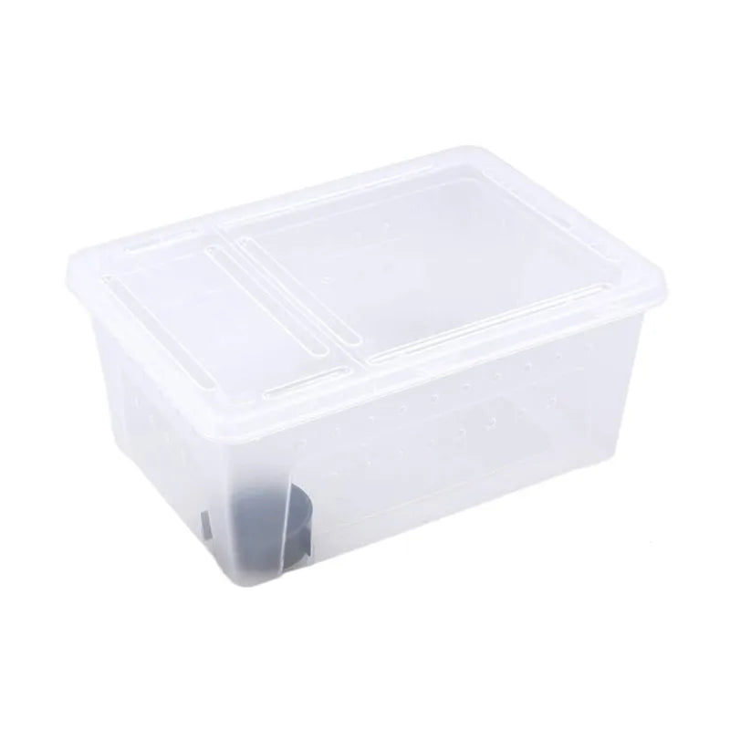 Large Terrarium Reptile Feeding Box with Bowl Lizard