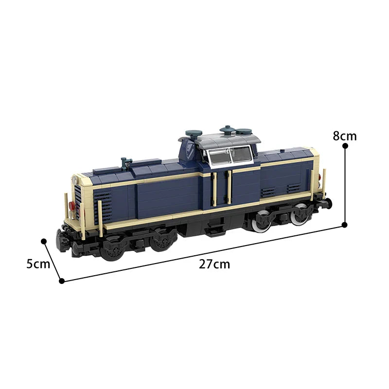 MOC V100 German Cargo Locomotive Building Blocks High-Tech