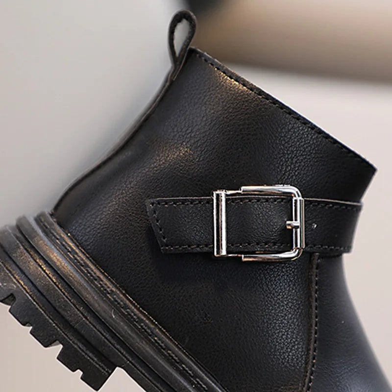 Autumn Winter Girls Children Boots Soft Rubber Bottom