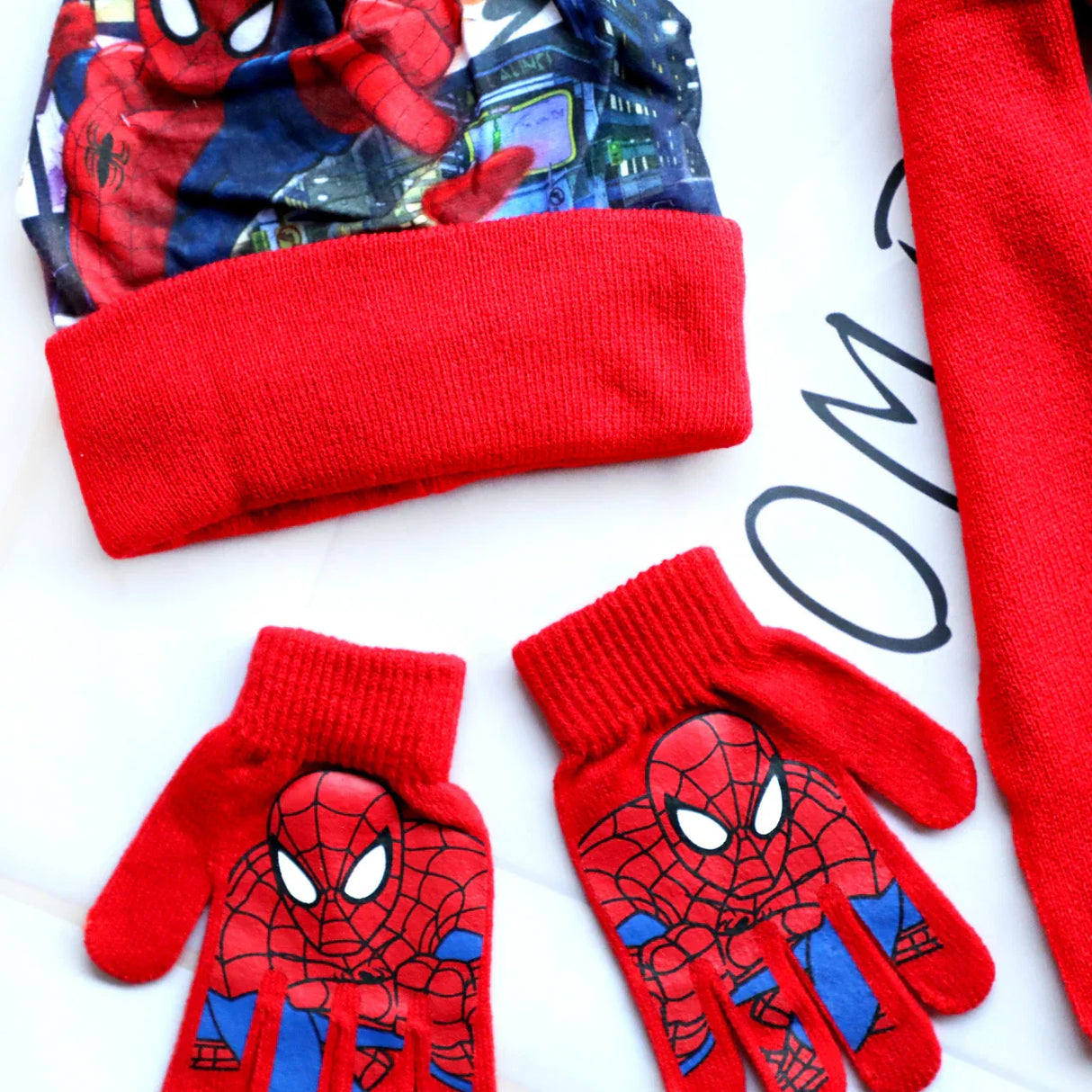 New Autumn Winter Children Hat SpiderMan Red Halloween