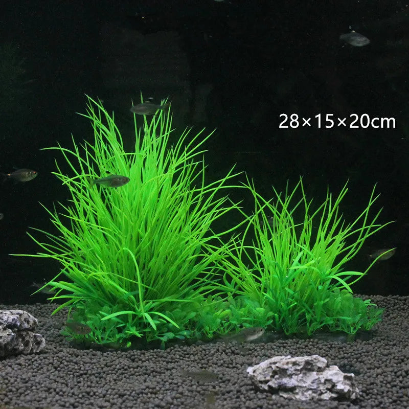 24-52cm Large Aquarium Plants Plastic Grass Fish Tank