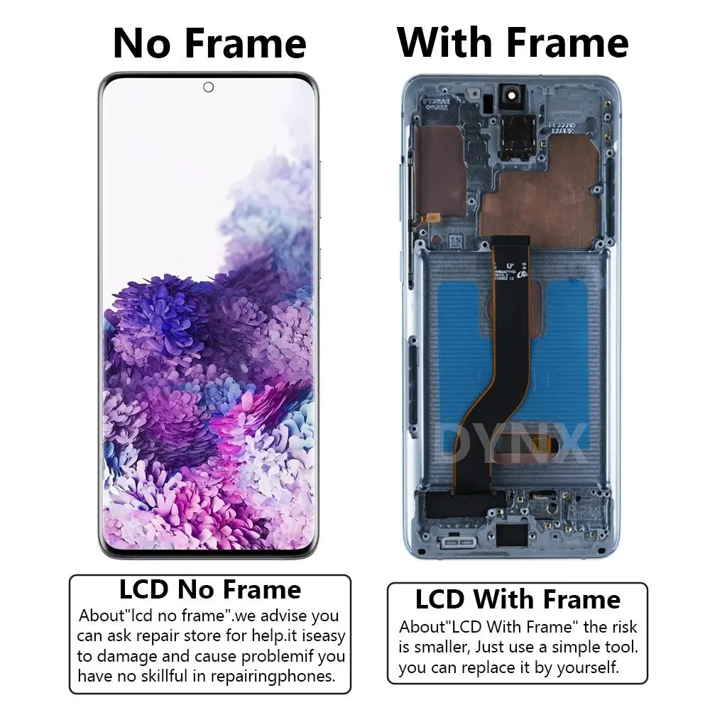 6.7" Screen For AMOLED S20 Plus With Frame