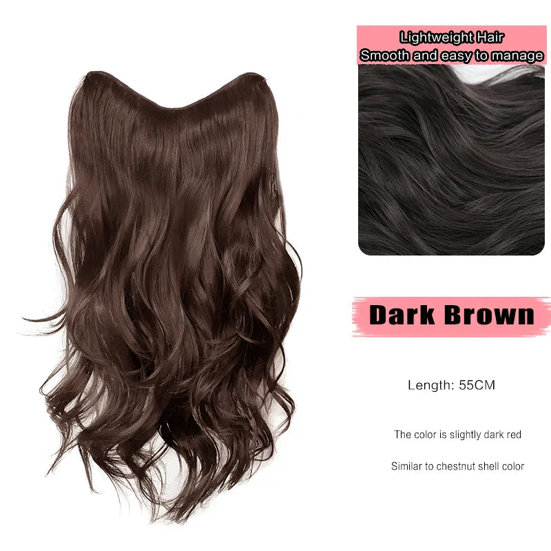 AS-Part Synthetic Clip In Hair Extension Long Thick