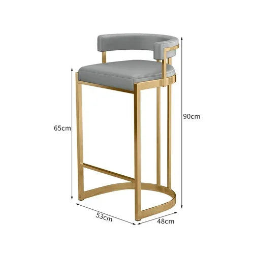 Garden Reception Counter Bar Stools Metal Designer High