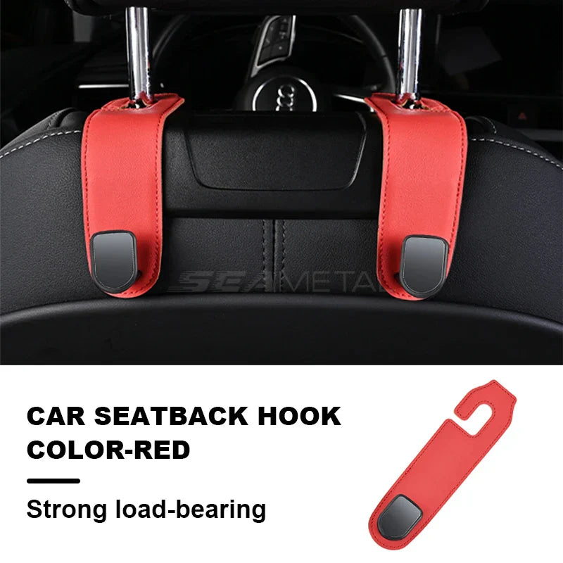 BLALION Car Seat Hook Hanger Hook Flip Leather