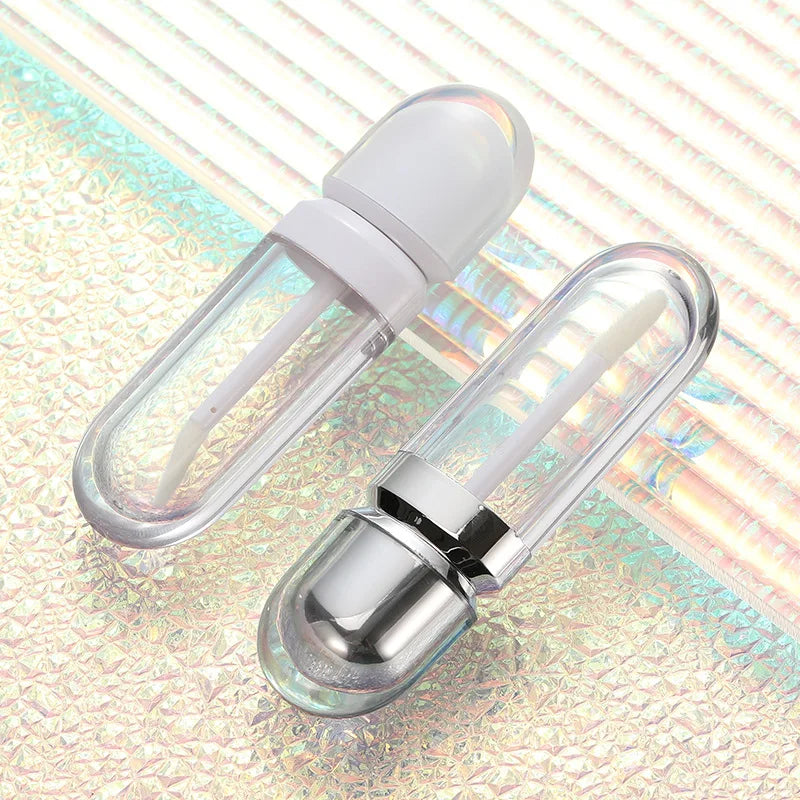 5ml pink flat lip gloss tube dispensing bottle