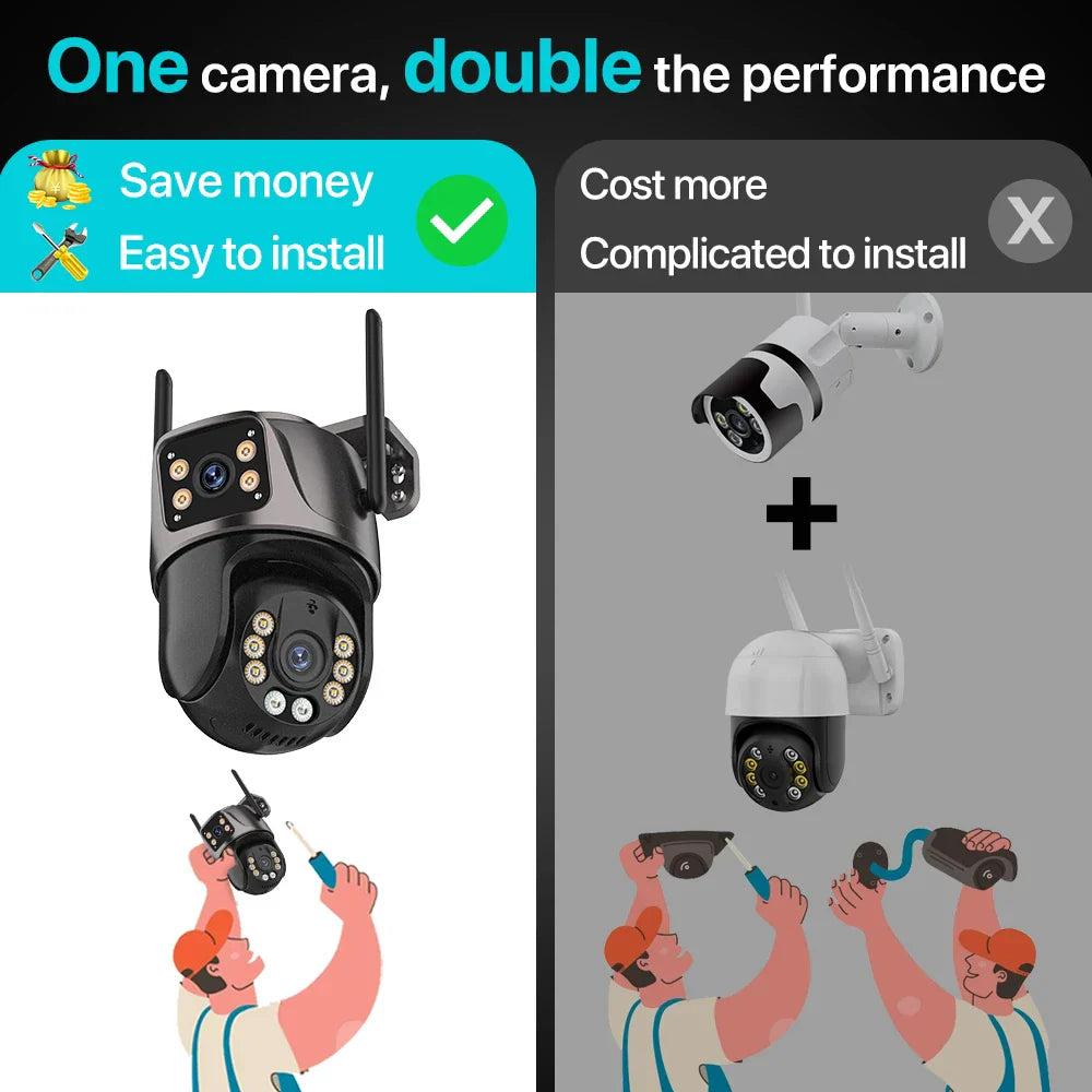 4K 8MP HD Wifi PTZ Camera Outdoor 4MP