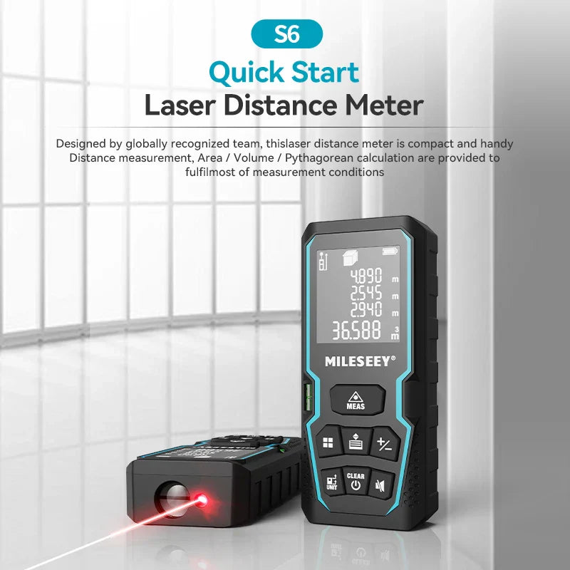 Mileseey S6 Laser Distance Meter 40m/120m, Rangefinder