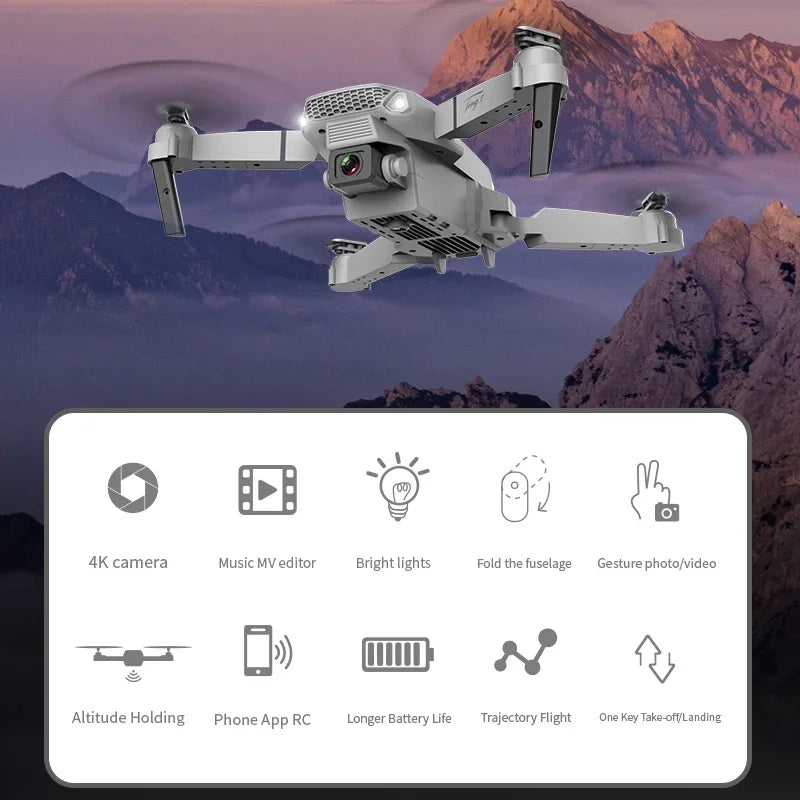 Lates New E88 Pro WIFI FPV Drone Wide