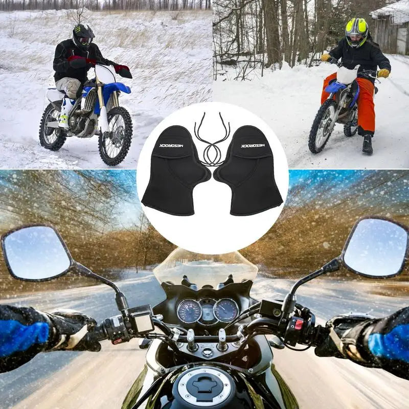 Universal Winter Motorcycle Gloves Handlebar Muffs motorbike Warm Windproof Gloves Waterproof Handlebar Gloves Mitts for Riding