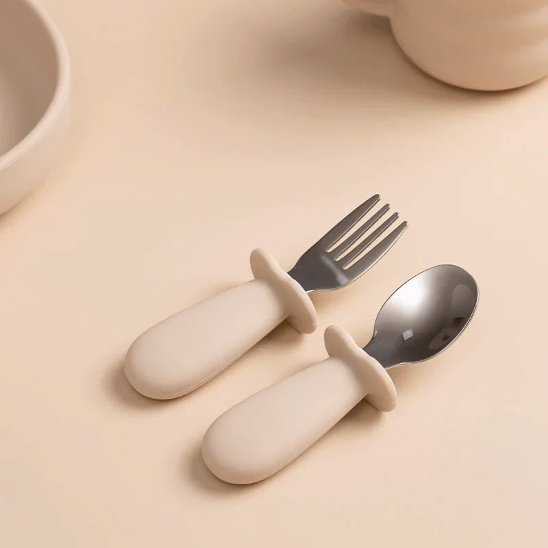 Solid Color Baby Gadget Tableware Set Children Utensil