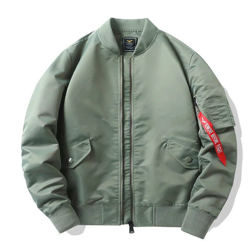 Mens Bomber Jacket Aviator Jackets Pilot Male Outwear
