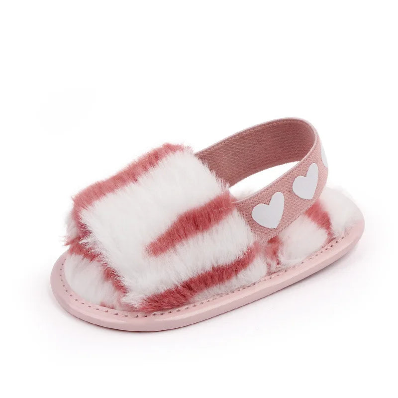 Fashion Faux Fur Baby Shoes For Newborn Spring