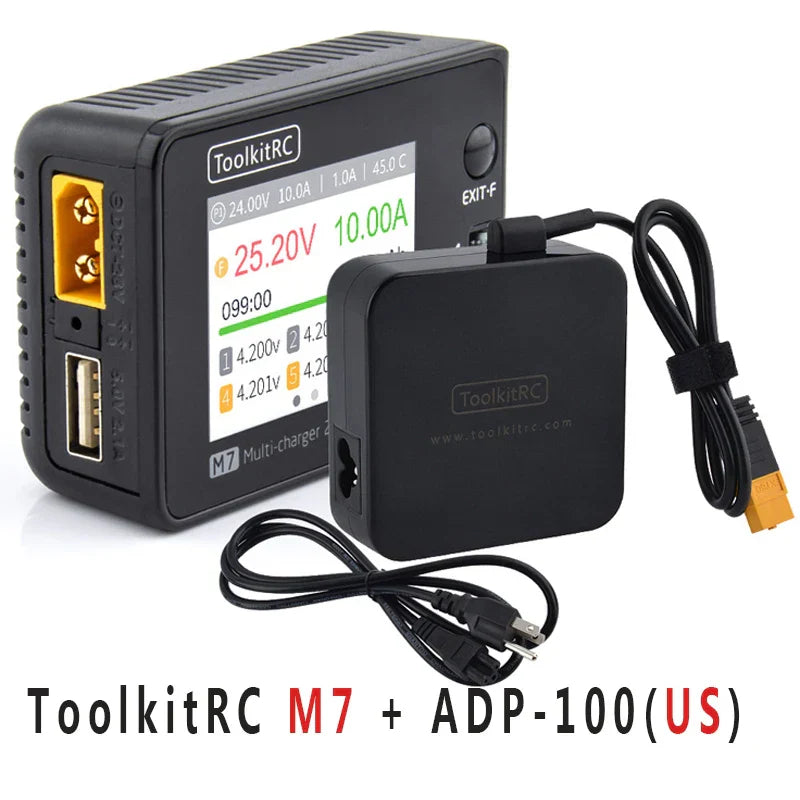 ToolkitRC M7 200W 10A DC Balance Charger/Discharger ADP100