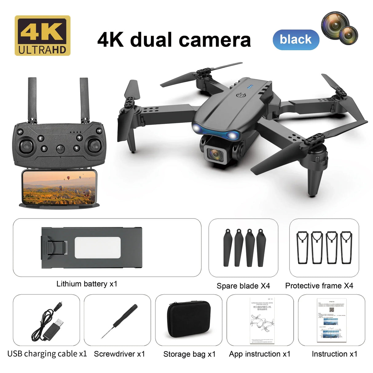 K3 E99 Pro Mini Drone HD Camera WIFI
