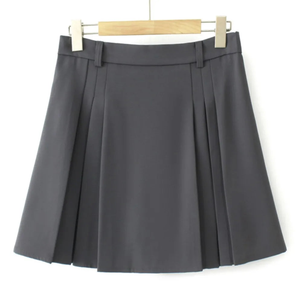2023 Autumn Clothes Women Pleated Skirt Plus Size