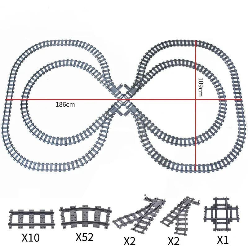 NEW City Trains Flexible Tracks Soft Straight Curved