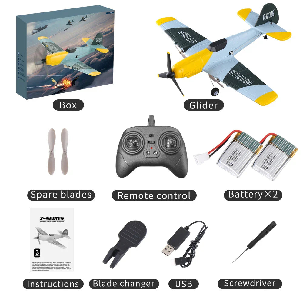 JIKEFUN RC Airplane 2.4GH 4CH 150mm Z61 Wingspan