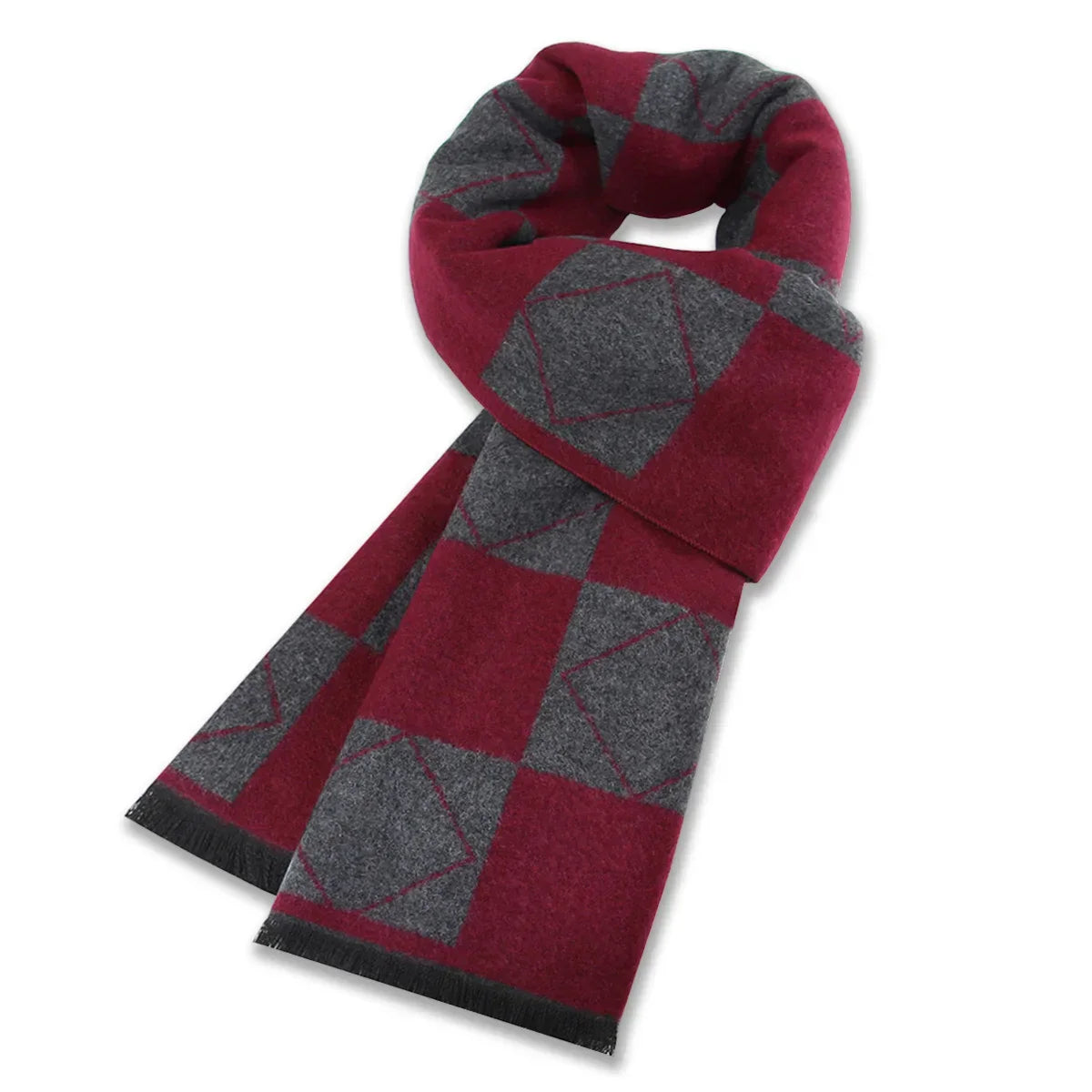 High Quality Men Scarf Autumn Winter Plaid Knitted
