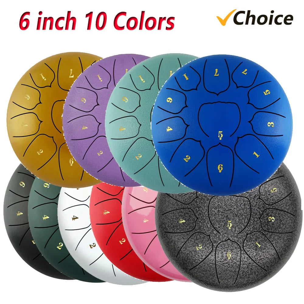 6 Inch Steel Tongue Drum 11 Notes Handpan