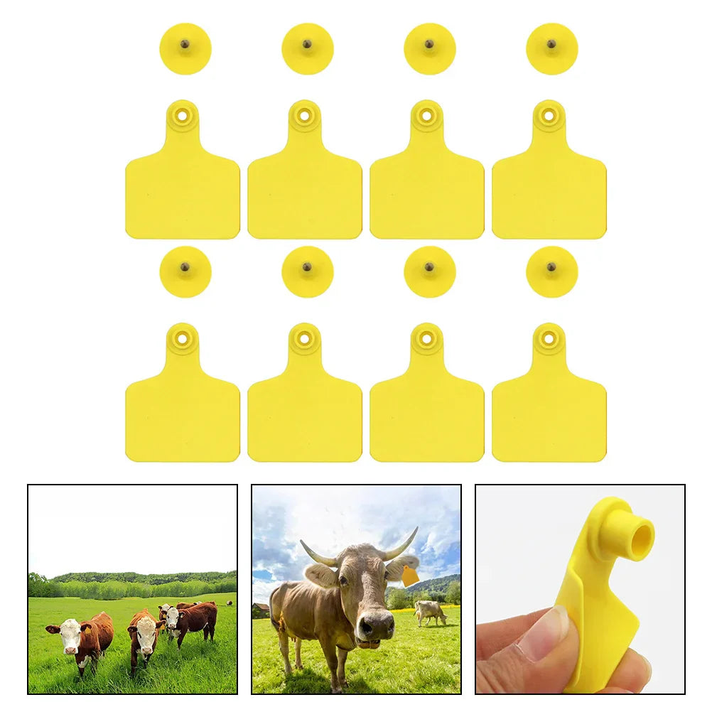 100 Pcs Digital Signage Cattle Ear Tag Animal