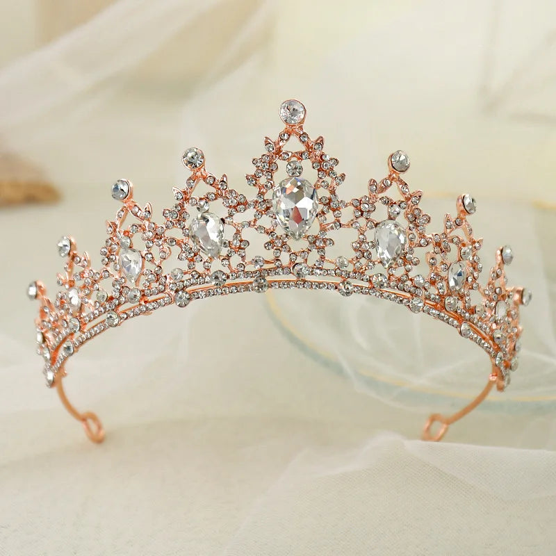 Wedding Hair Tiara Crystal Bridal Tiara Crown Silver