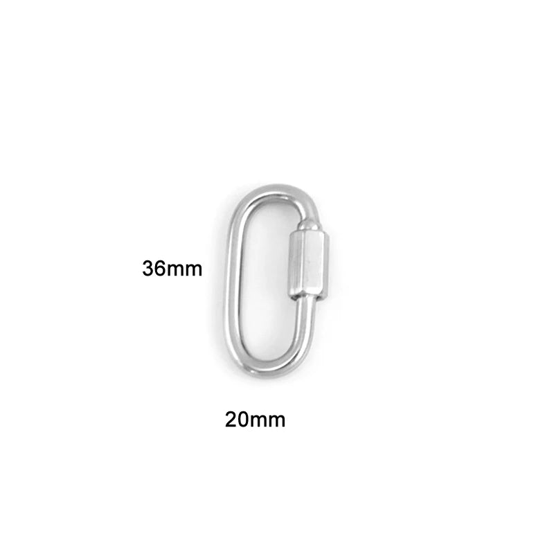 Screw Climbing Gear Carabiner Stainless Steel Gold Color