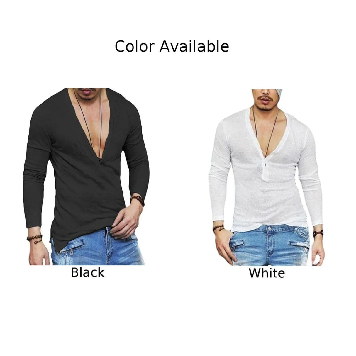 Mens Plain Slim Fitness Long Sleeve T-shirt Deep