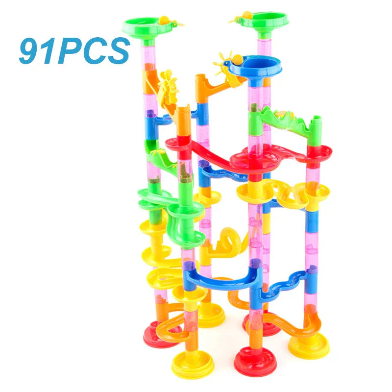 Marble Run Race Track Building Blocks Kids 3D