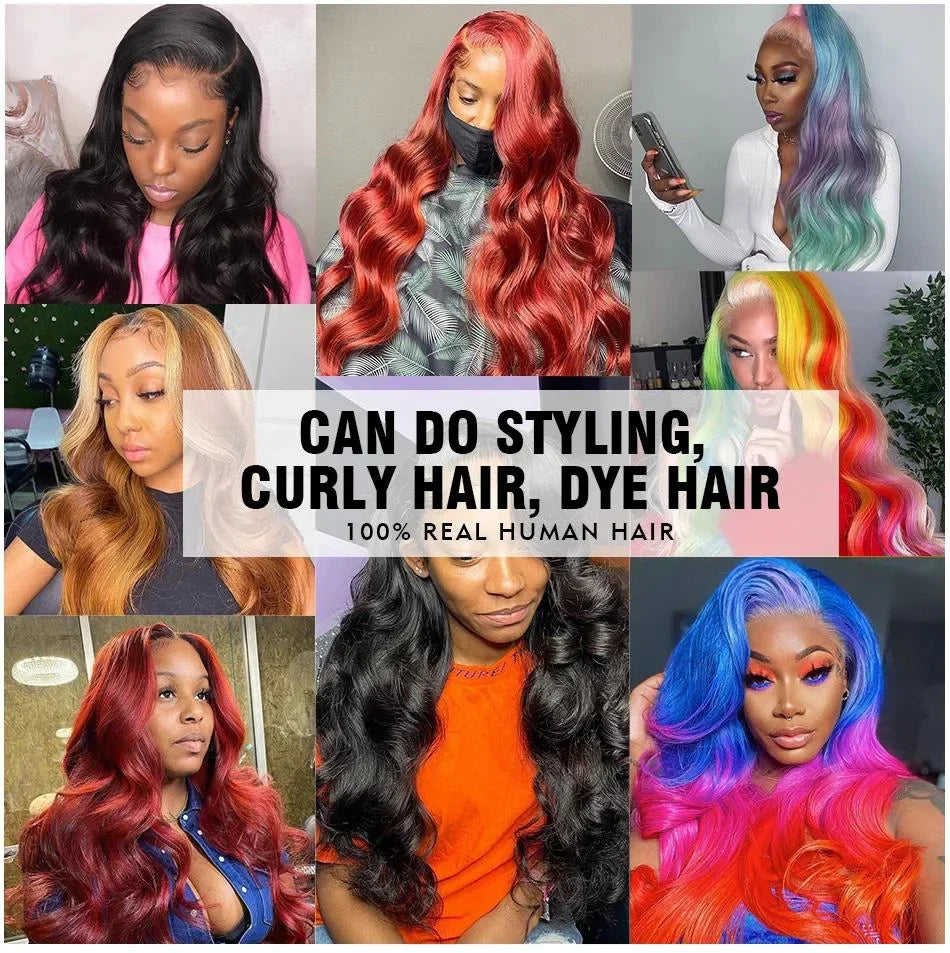 HD Transparent 13x4 13x6 Body Wave Lace Front