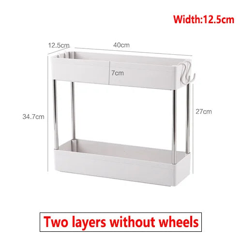Kitchen Small Gap Storage Rack Four-story Kitchen Narrow
