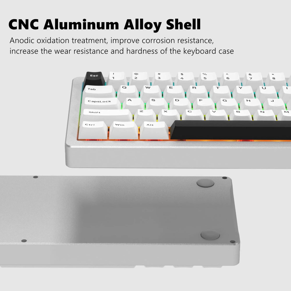 Full Aluminum Mechanical Keyboard Wireless Keyboard Bluetooth/2.4Ghz/Wired Tri-Mode
