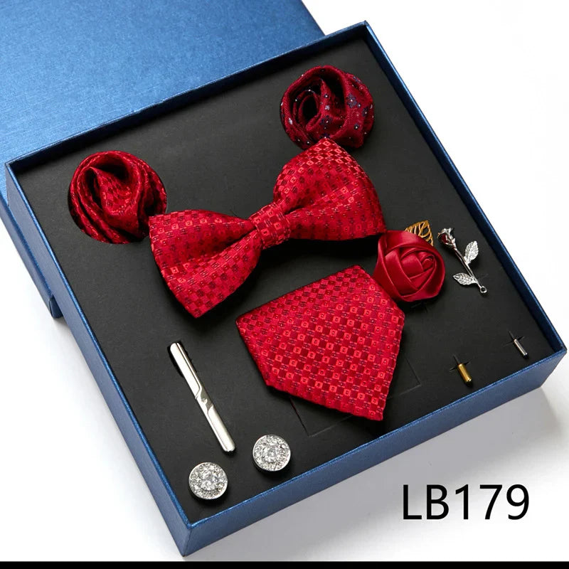 Luxury Quality Tie Set With Necktie Bowtie Pocket