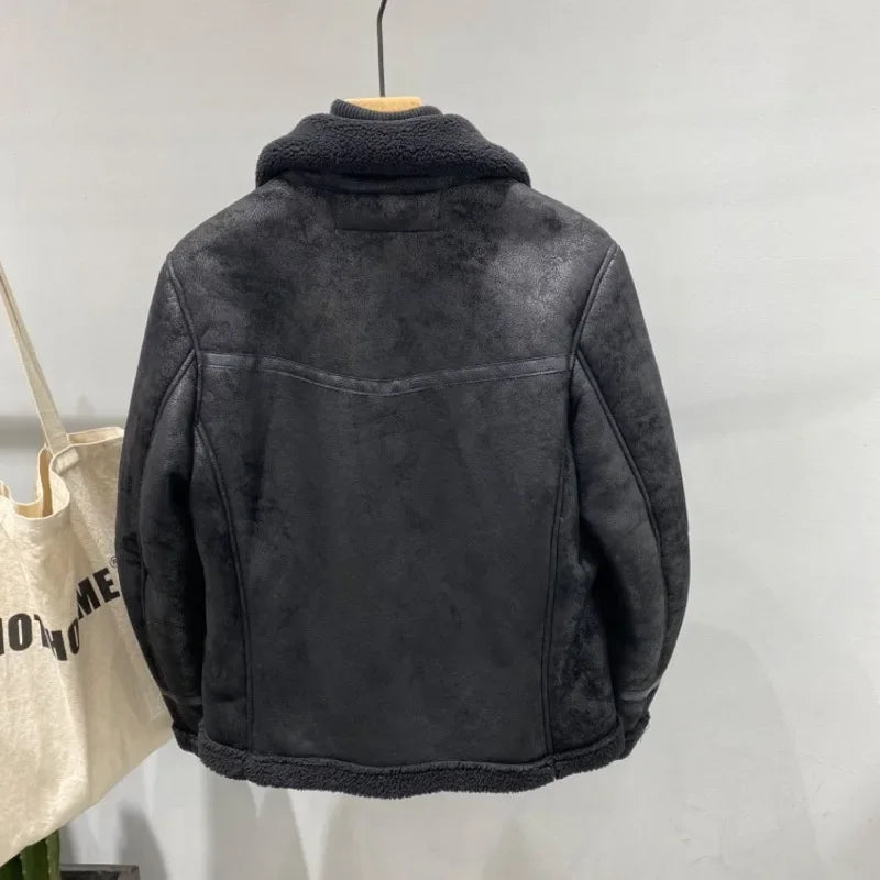 Men's Thickened Leather Jacket Autumn Winter New Casual