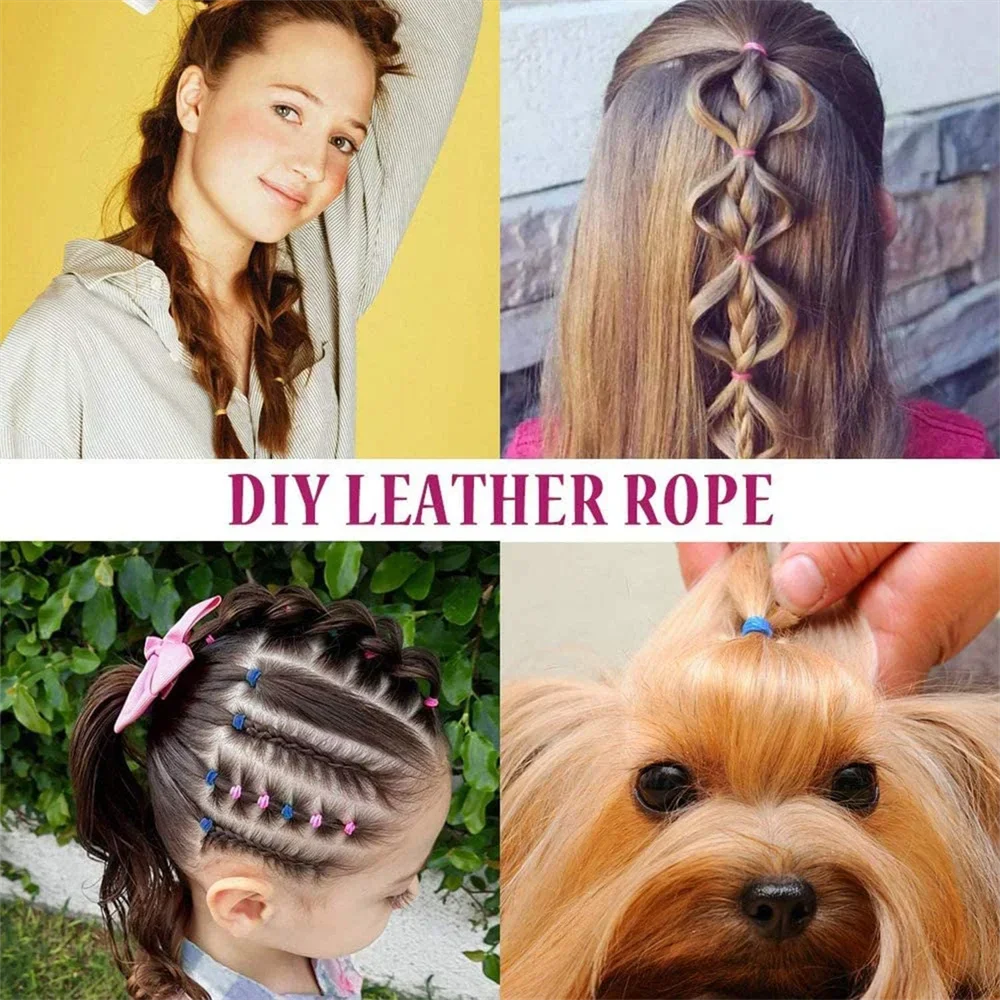 1000pcs Disposable Colorful Hair Ties Elastic Hair Bands