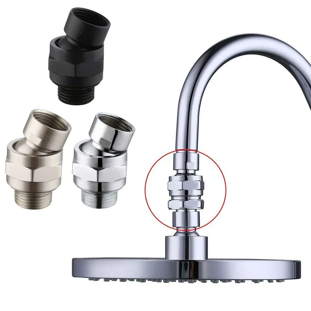 Shower Head Connector Adjustable Swivel Adapter Water Flow