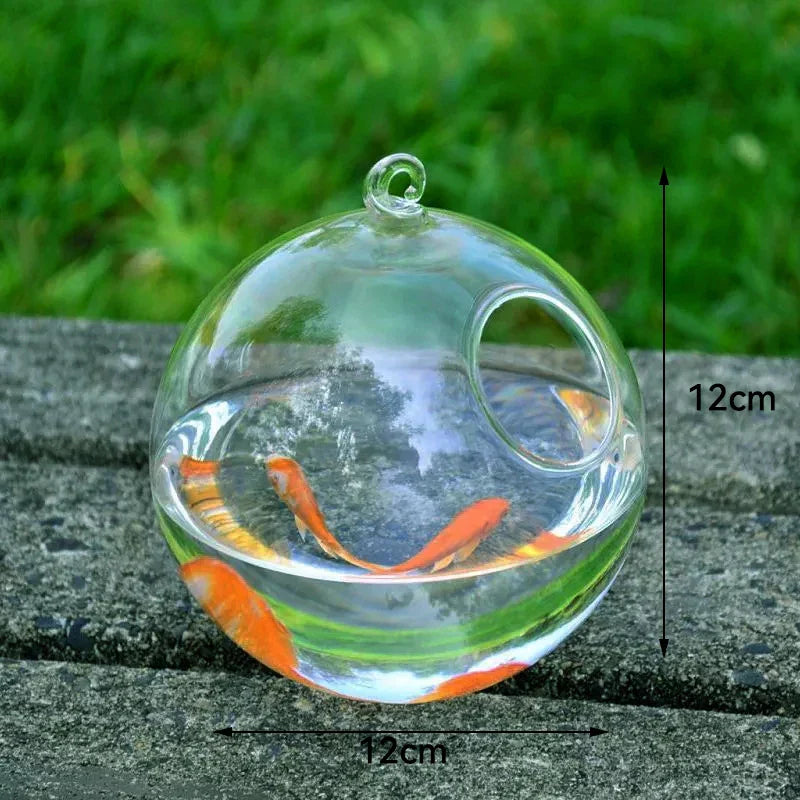 Mini Fish Tank Aquarium Accessories Goldfish Glass Fishbowl