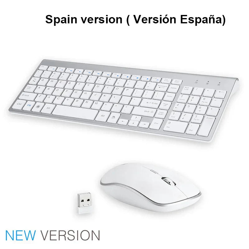 SeenDa Russian Spain Wireless Keyboard and Mouse Combo