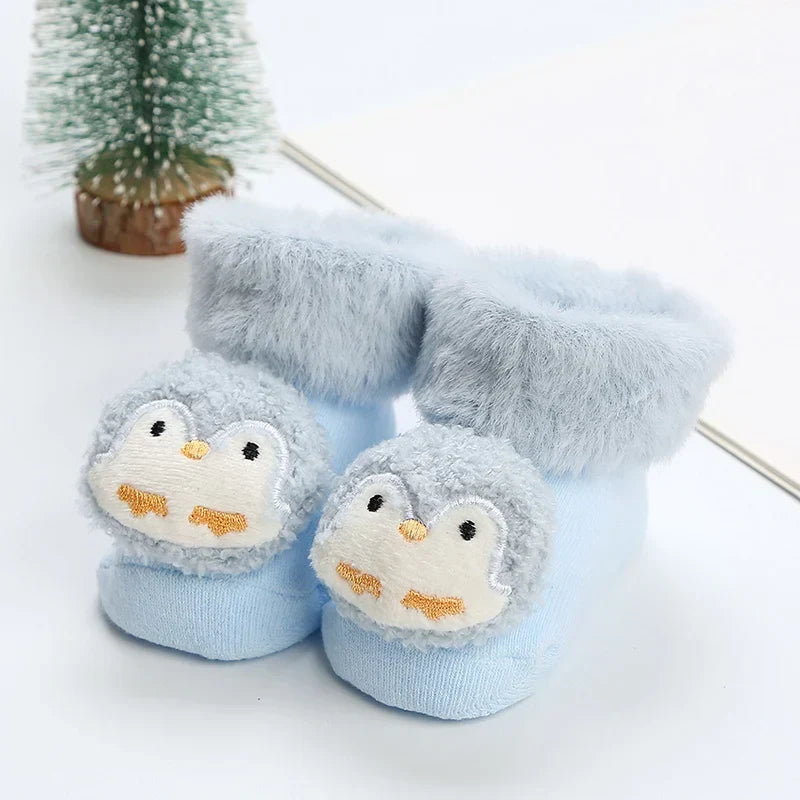 1Pair Winter Baby Boys Girls Cute Cartoon Leg