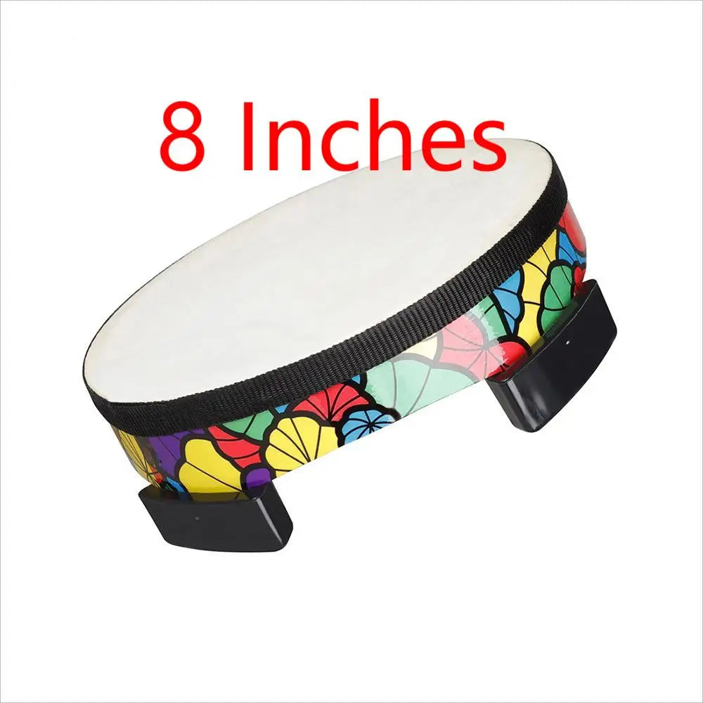 8/10 Inches Ground Drum Sheepskin Drumhead Orff Tambourine