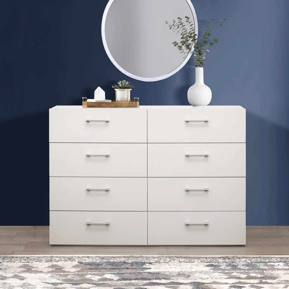 8-Drawer Dresser, Light Gray, dressers for bedroom ,Keep the drawers