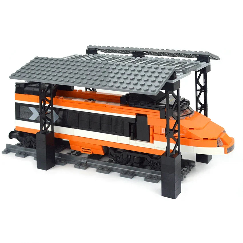 City Trains DIY Building Blocks Straight Curved Rail
